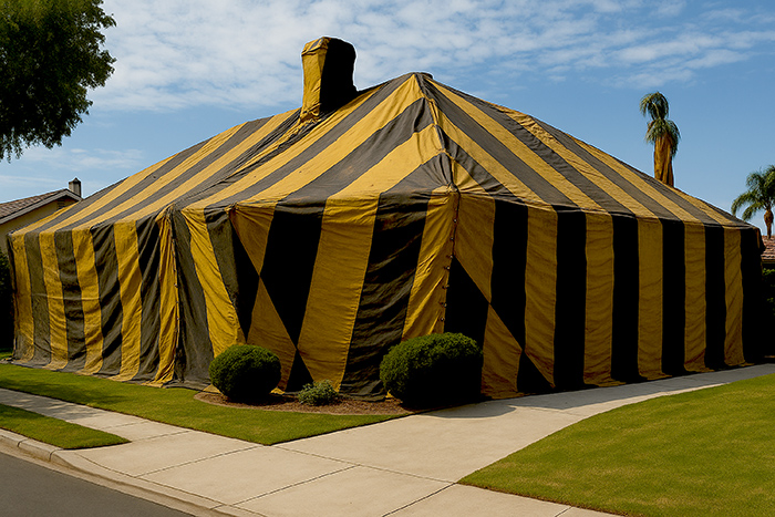 termite-fumigation-tent-on-house-murrieta-california-termite-control